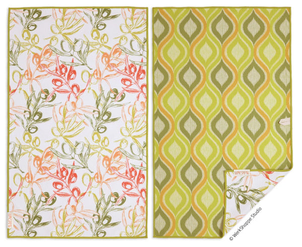 Patterned Microfiber Kitchen Dishtowels