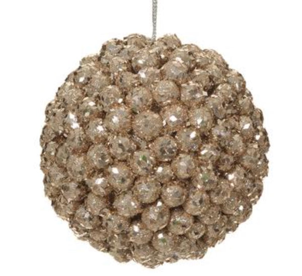 Gold Glitter Berry Ball Ornament