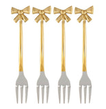 Gold Bow Fork Set