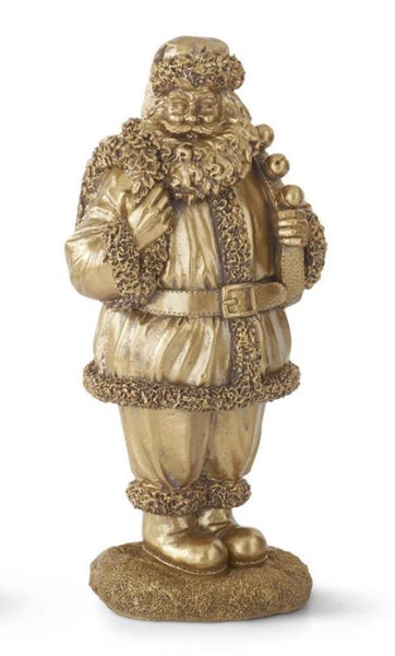 Antique Gold Resin Mixed Santas