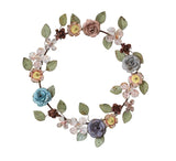Mixed Floral Metal Wreath
