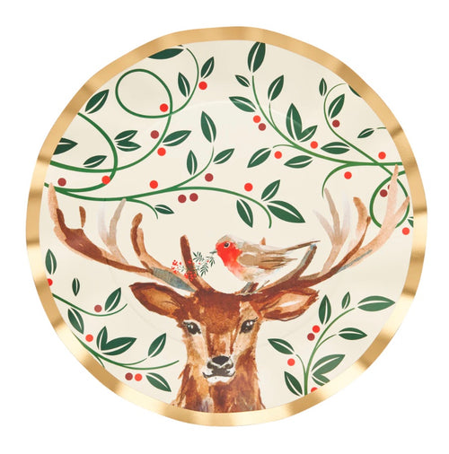 Christmas Forest Wavy Paper Dinner Plates by Sophistiplate