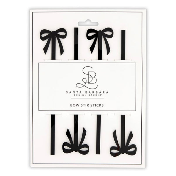 Black Bow Acrylic Stir Sticks