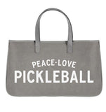 Gray Canvas Totes - White Text