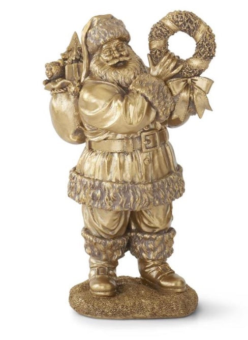 Antique Gold Resin Mixed Santas