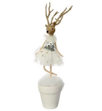 White Reindeer Ballerina