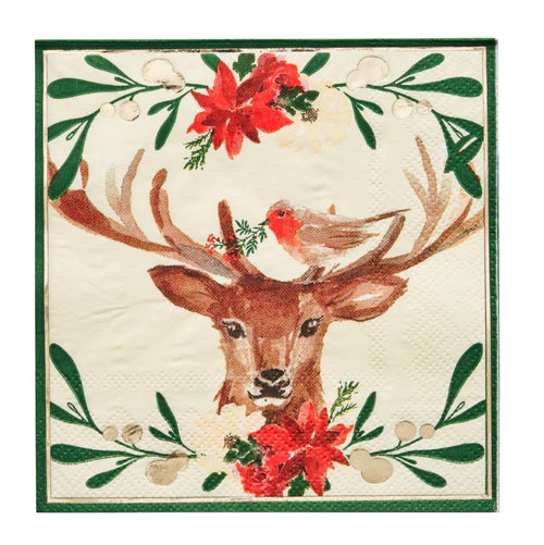 Christmas Forest Paper Cocktail Napkins by Sophistiplate