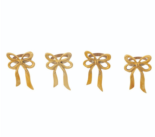 Brass Bow Napkin Rings