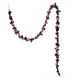 Burgundy Flocked Cluster Garland - 72
