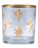 Gold Etched Glass Votive Holders