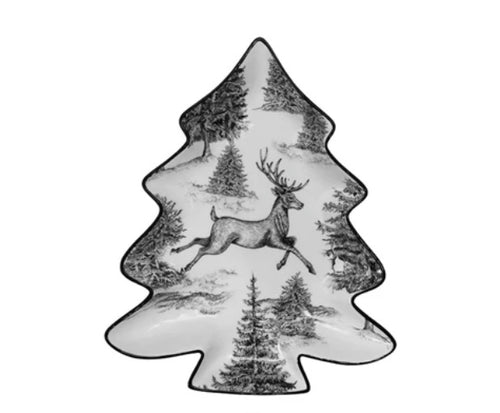 Woodland Deer Ceramic Tree Plate