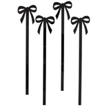 Black Bow Acrylic Stir Sticks