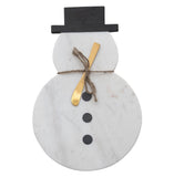 Marble Snowman Cutting Board w/Knife