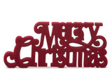 Burgundy Velvet Merry Christmas Tabletop Cutout