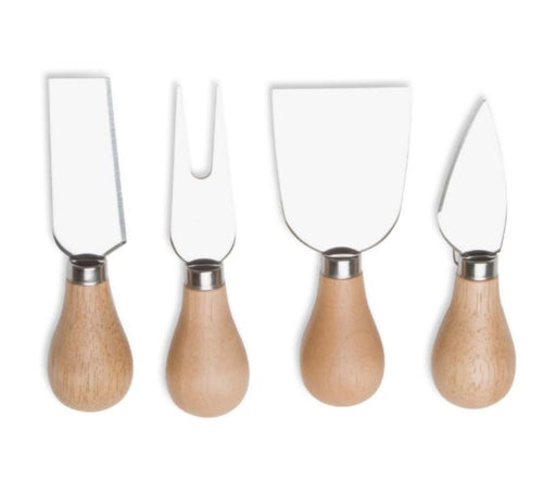 Natural Wood Cheese Utensil Set