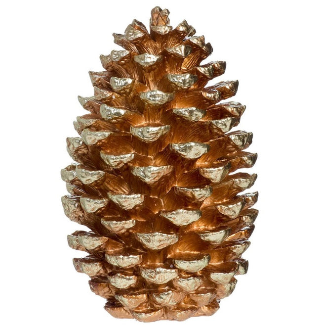 Metallic Gold Table Top Pinecones