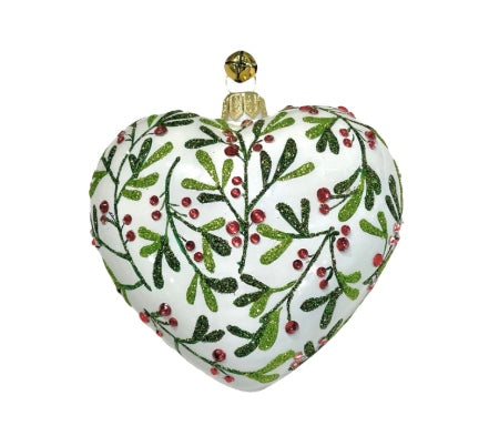 Holly Heart Ornament by JingleNog