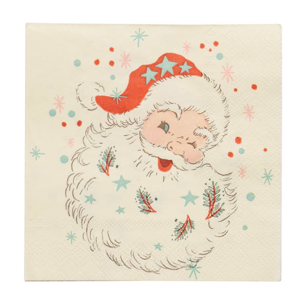 Vintage Santa Paper Cocktail Napkins by Sophistiplate