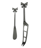 Gunmetal Bow Cheese Knife Set