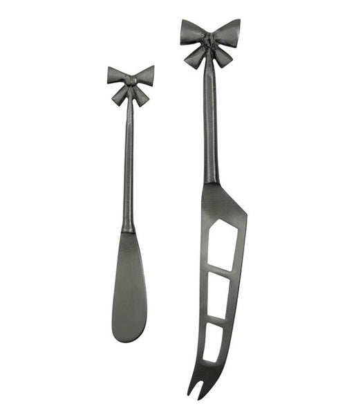 Gunmetal Bow Cheese Knife Set