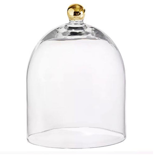 Gold Knob Glass Cloche