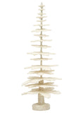 Ivory Glittered Paper Trees