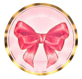 Pink Bows Wavy Paper Dinner Plates by Sophistiplate