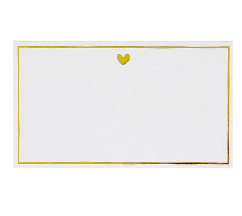 Gold Heart Place Cards