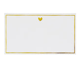 Gold Heart Place Cards