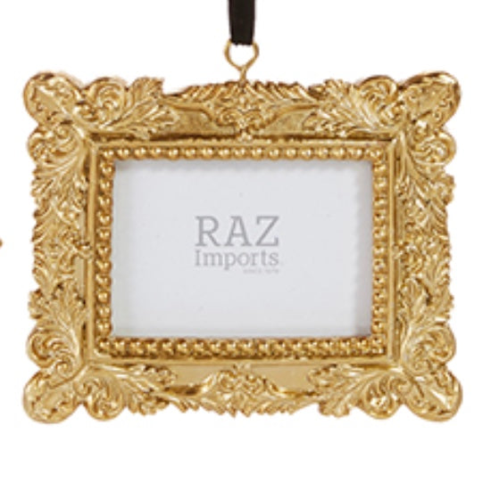 Gold Vintage Style Photo Frame Ornaments