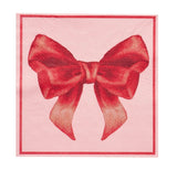 Pink Bows Paper Cocktail Napkins by Sophistiplate