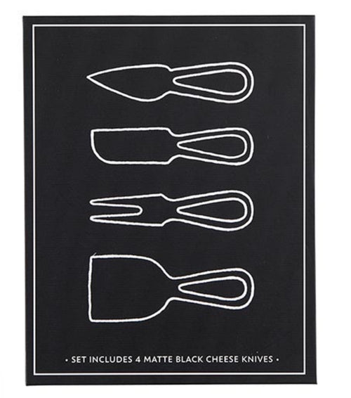 Matte Black Cheese Knife Set
