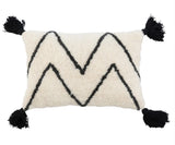 Black & White Tufted Pillow