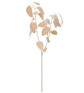 Velvet Cream Eucalyptus Leaf Spray - 31"