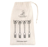 Gold Bow Fork Set