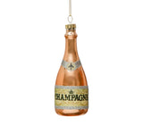 Glass Champagne Bottle Ornament