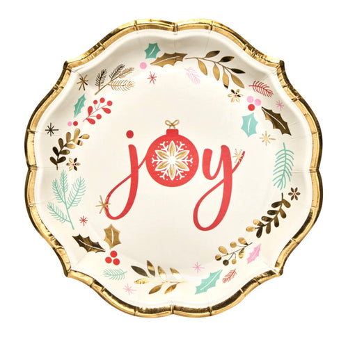 Vintage Santa Joy Salad Plates by Sophistiplate