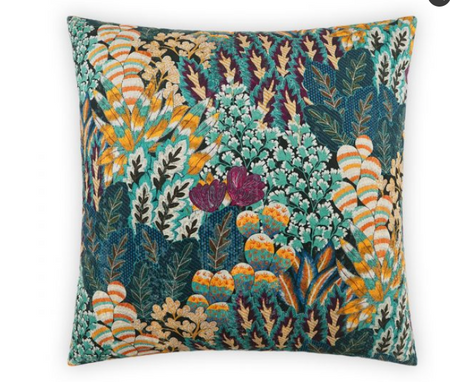 Bold Botanicals Embroidered Pillow