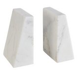 White Marble Bookends S/2