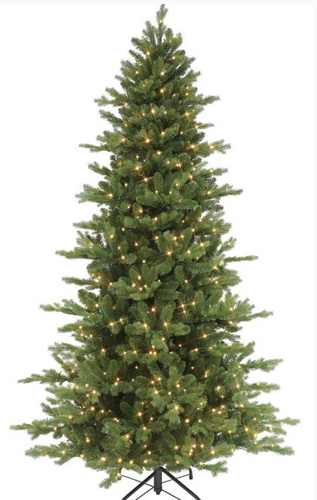 Flocked Pine Tree in Burlap Bag