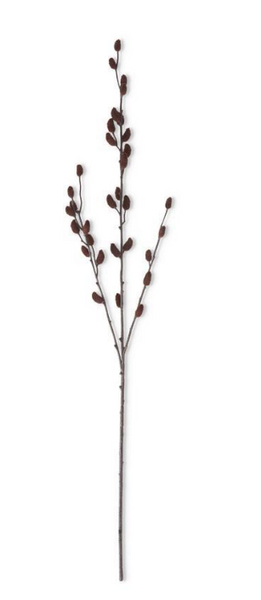 Brown Pussy Willow Stem - 33"
