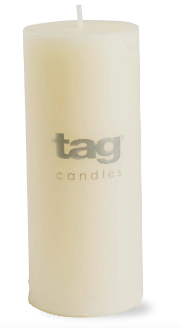 Color Studio Ivory Pillar Candles by Tag