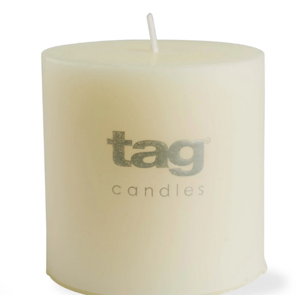 Color Studio Ivory Pillar Candles by Tag