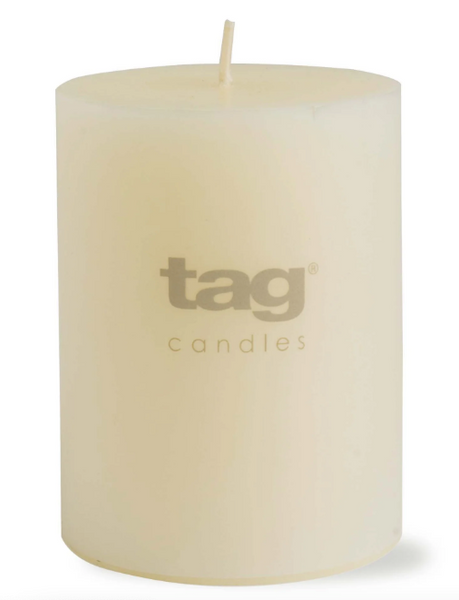 Color Studio Ivory Pillar Candles by Tag