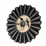 Scalloped Round Black Photo Frame