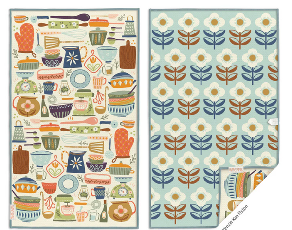 Patterned Microfiber Kitchen Dishtowels