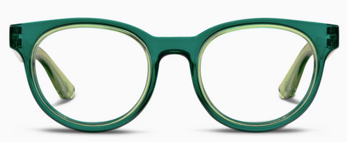 Olympia Teal/Light Green Reading Glasses by Peepers