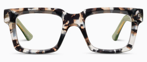 Spotlight Sand Quartz/Green Reading Glasses by Peepers