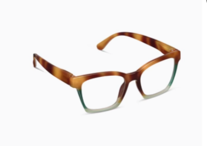 Blonde Tortoise Colorblock Reading Glasses by Peepers