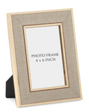 Gold Linen Photo Frames